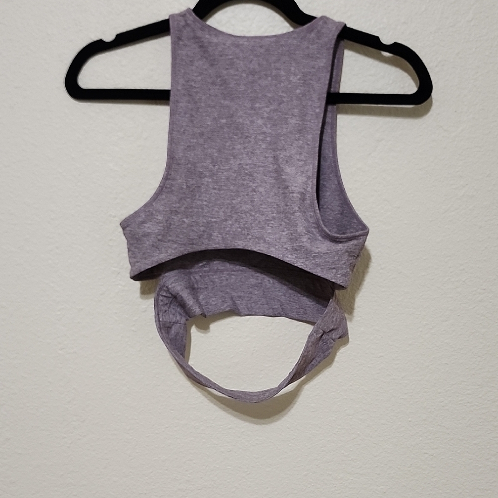 Heather Gray Sports Bra - Picture 2 of 5